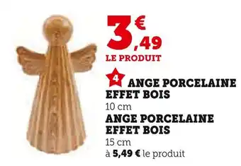 Super U Ange porcelaine effet bois offre
