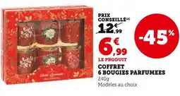 Super U Coffret 6 bougies parfumées offre