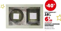 Super U Coffret 2 bougies parfumées offre