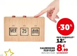 Super U Calendrier flip flap offre