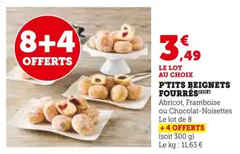 Super U P'tits beignets fourrés offre