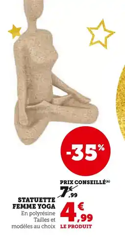 Super U Statuette femme yoga offre