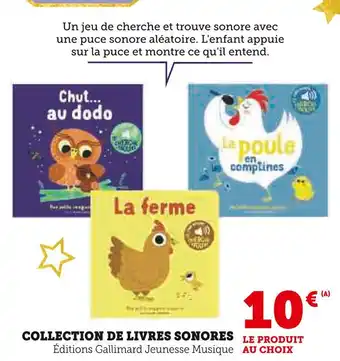 Super U Collection de livres sonores offre