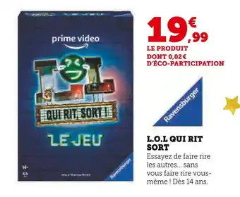 Super U Ravensburger l.o.l qui rit sort offre