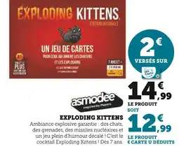 Super U Asmodee exploding kittens offre