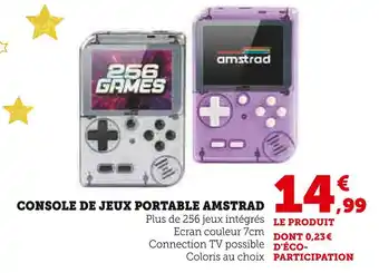 Super U Amstrad console de jeux portable offre
