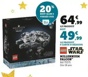 Super U Lego millennium falcon offre