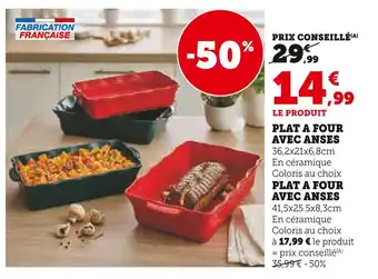 Super U Plat à four avec anses offre