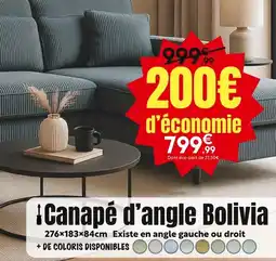 Maxi Bazar Canapé d'angle bolivia offre