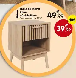 Maxi Bazar Table de chevet klaus offre