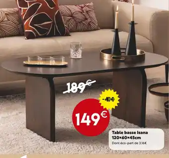 Maxi Bazar Table basse isana offre