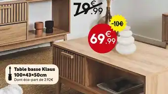 Maxi Bazar Klaus table basse offre