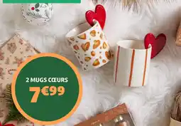 Gifi 2 mugs cœurs offre