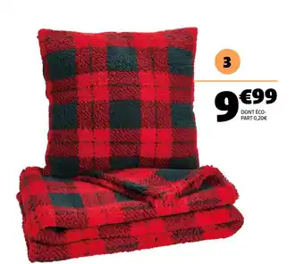 Gifi Kit coussin + plaid coussin offre