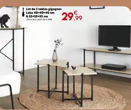 Maxi Bazar Lot de 2 tables gigognes loka offre