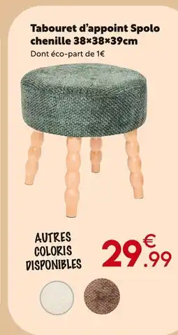 Maxi Bazar Tabouret d'appoint spolo chenille offre