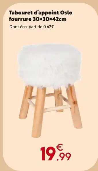 Tabouret d’appoint oslo fourrure