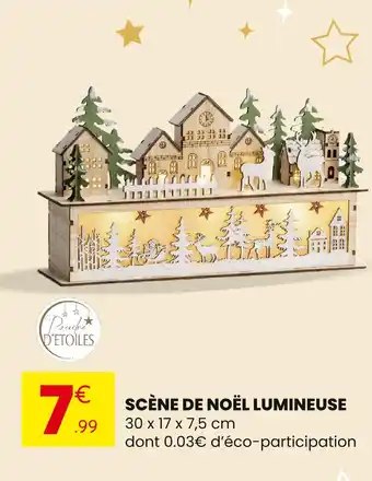 Stokomani Porche d'etoiles scène de noël lumineuse offre