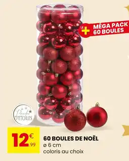 Stokomani Poussière d'étoiles 60 boules de noël offre