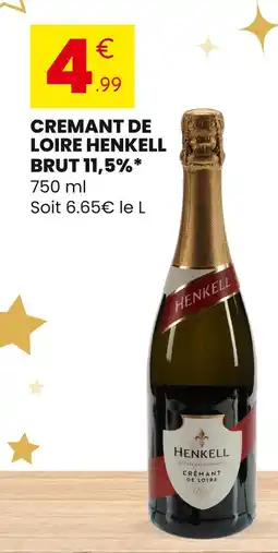 Stokomani Henkell crémant de loire brut 11,5% offre
