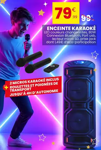 Stokomani Enceinte karaoké offre