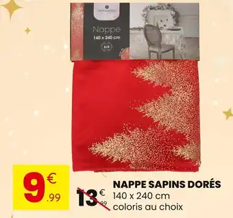 Stokomani Atmosphera nappe sapins dorés offre