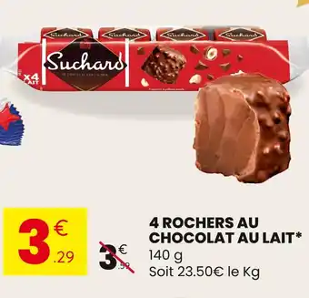 Stokomani Suchard 4 rochers au chocolat au lait offre