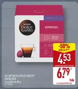 ALDI Nescafe 16 capsules dolce gusto offre