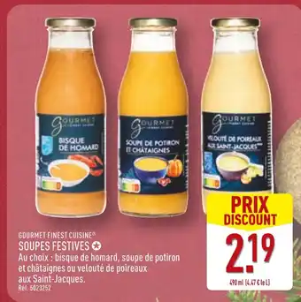 ALDI Gourmet finest cuisine bisque de homard offre