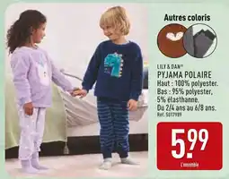 ALDI Lily & dan pyjama polaire offre