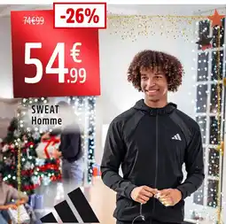 Intersport Adidas sweat homme offre