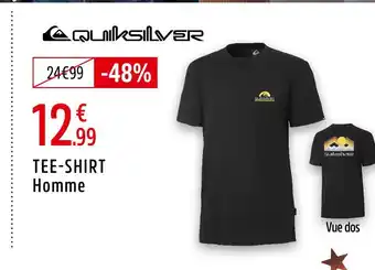 Intersport Quiksilver tee-shirt homme offre