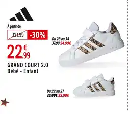 Intersport Adidas grand court 2.0 bébé - enfant offre