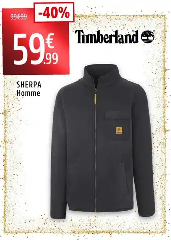 Intersport Timberland sherpa homme offre