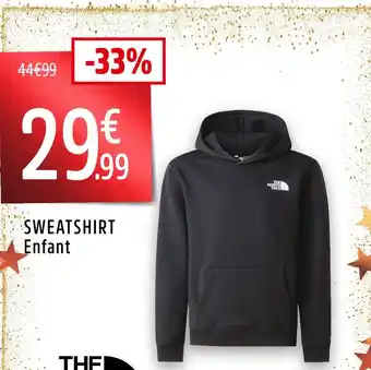 Intersport The north face sweatshirt enfant offre