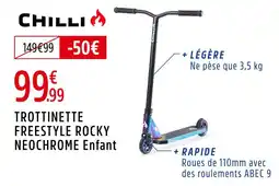 Intersport Chilli trottinette freestyle rocky neochrome enfant offre