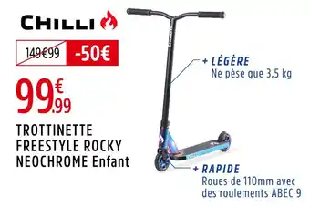 Intersport Chilli trottinette freestyle rocky neochrome enfant offre