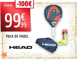 Intersport Head pack de padel offre