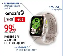 Intersport Amazfit montre gps & cardio cheetah square offre