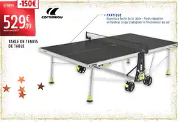 Intersport Cornilleau table de tennis de table offre