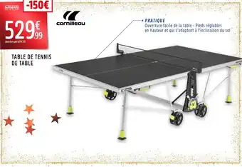 Intersport Cornilleau table de tennis de table offre