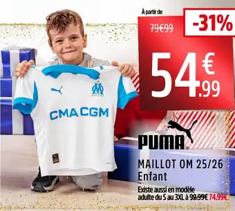 Intersport Puma maillot om 25/26 enfant offre