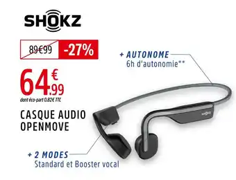 Intersport Shokz casque audio openmove offre