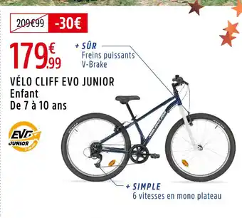 Intersport Nakamura vélo cliff evo junior offre