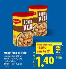 Lidl Maggi fond de veau offre