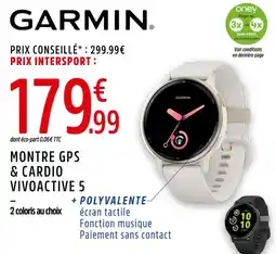 Intersport Garmin montre gps & cardio vivoactive 5 offre