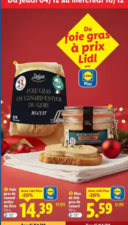 Lidl Deluxe foie gras de canard entier du gers offre