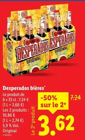 Lidl Desperados bières original offre