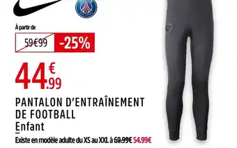 Intersport Nike pantalon d’entraînement de football enfant offre