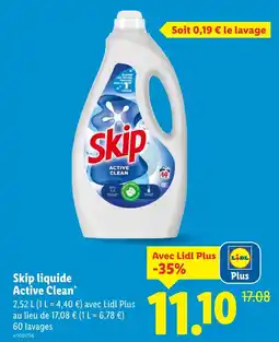 Lidl Skip active clean offre